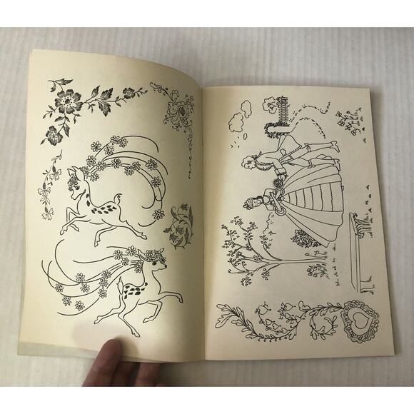 Vintage 1959 Designs Galore Book Jane Snead People Floral Crafts Illustrations - Picture 4 of 12